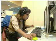 staff member working while sharing ienterprise story on “Small act big value programme” broadcasted on Cable TV.